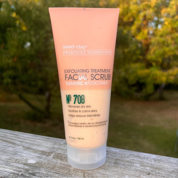 Seed+Clay Exfoliating Facial Scrub Tumeric + Coconut Peobiotics NEW PC - Picture 1 of 1